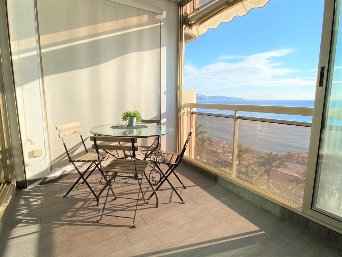 Sea Front - Panoramic Sea View Studio With Terrace นีซ ภายนอก รูปภาพ