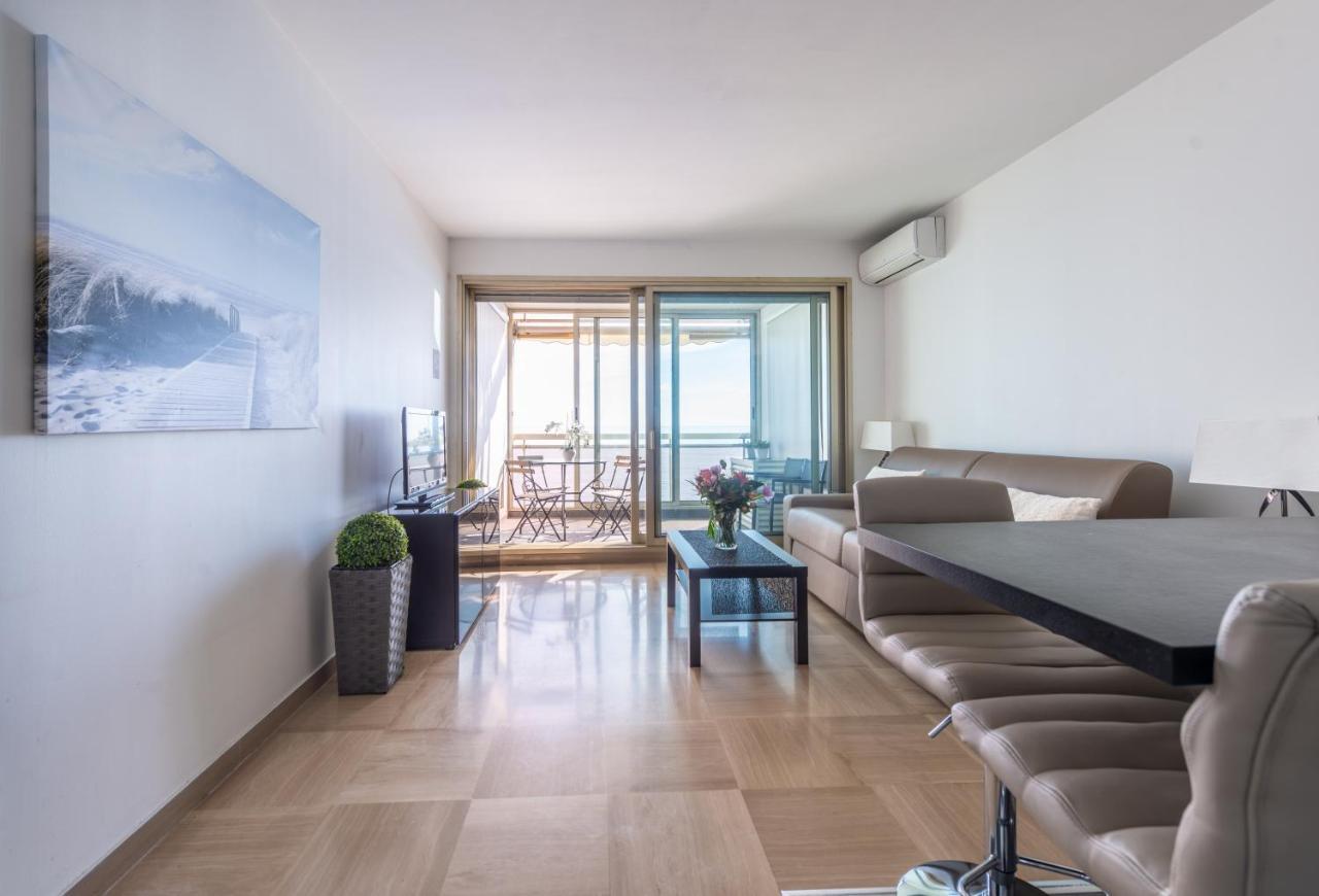 Sea Front - Panoramic Sea View Studio With Terrace นีซ ภายนอก รูปภาพ