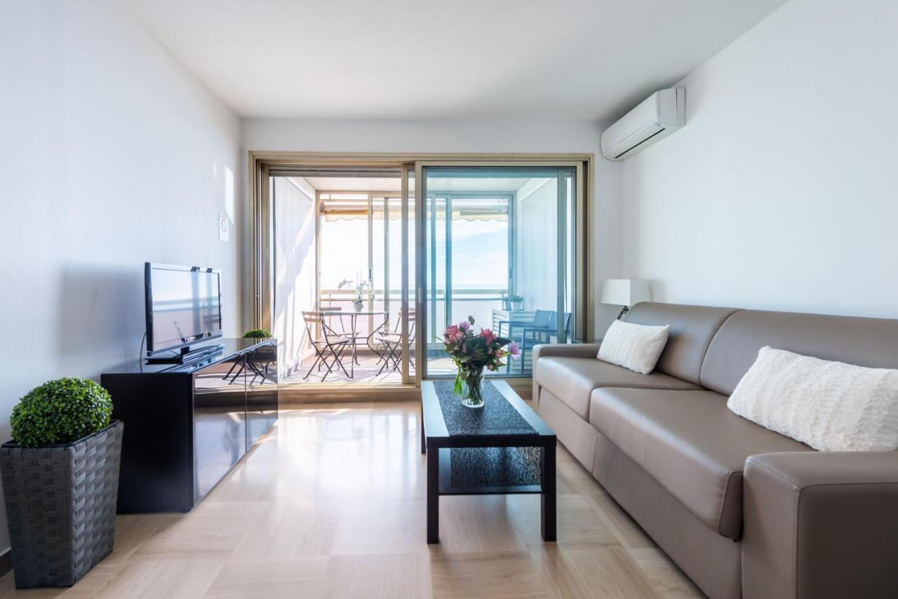 Sea Front - Panoramic Sea View Studio With Terrace นีซ ภายนอก รูปภาพ