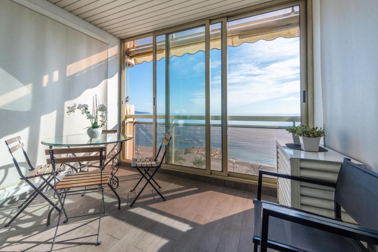 Sea Front - Panoramic Sea View Studio With Terrace นีซ ภายนอก รูปภาพ